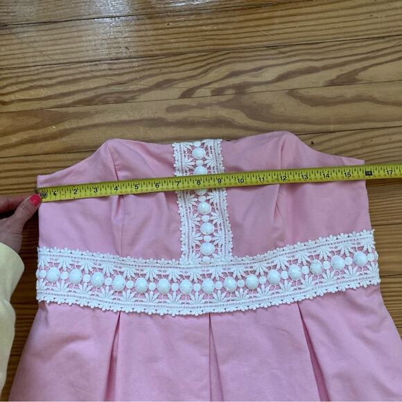Lilly Pulitzer Pink Dress Strapless Girls Size 10 - Picture 9 of 11